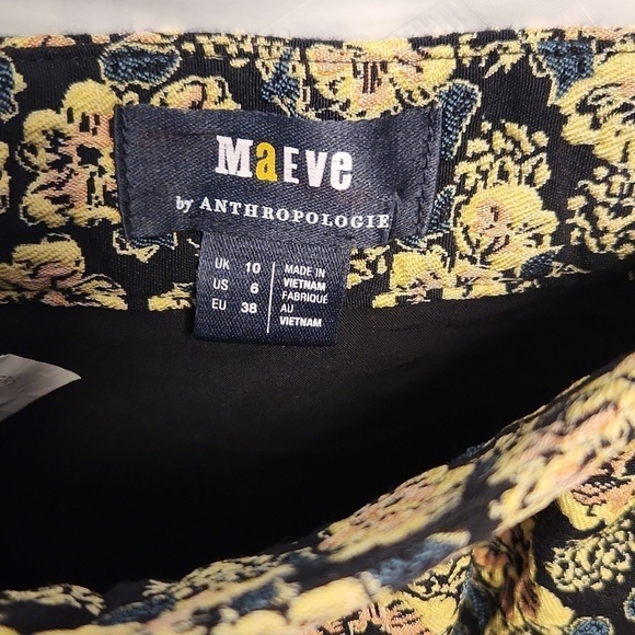 Anthropologie Maeve Brocade cotton blend jaquard floral Maxi Skirt NWOT sz 6 - Picture 3 of 13